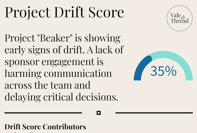assess project drift and give you a reset plan
